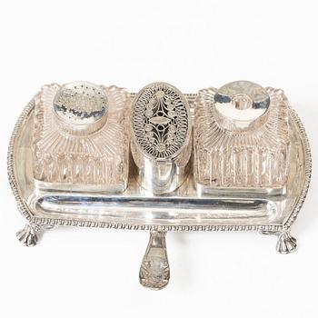 Empire, A Swedish silver inkwell, mark of Jacob Richard Borg, Gävle (active 1815-1858).