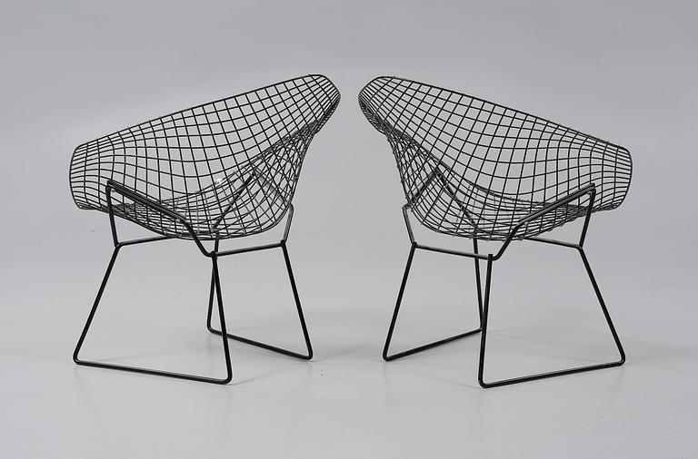 FÅTÖLJER, ett par, "Diamond Chair", Harry Bertoia, 1900-talets andra hälft.