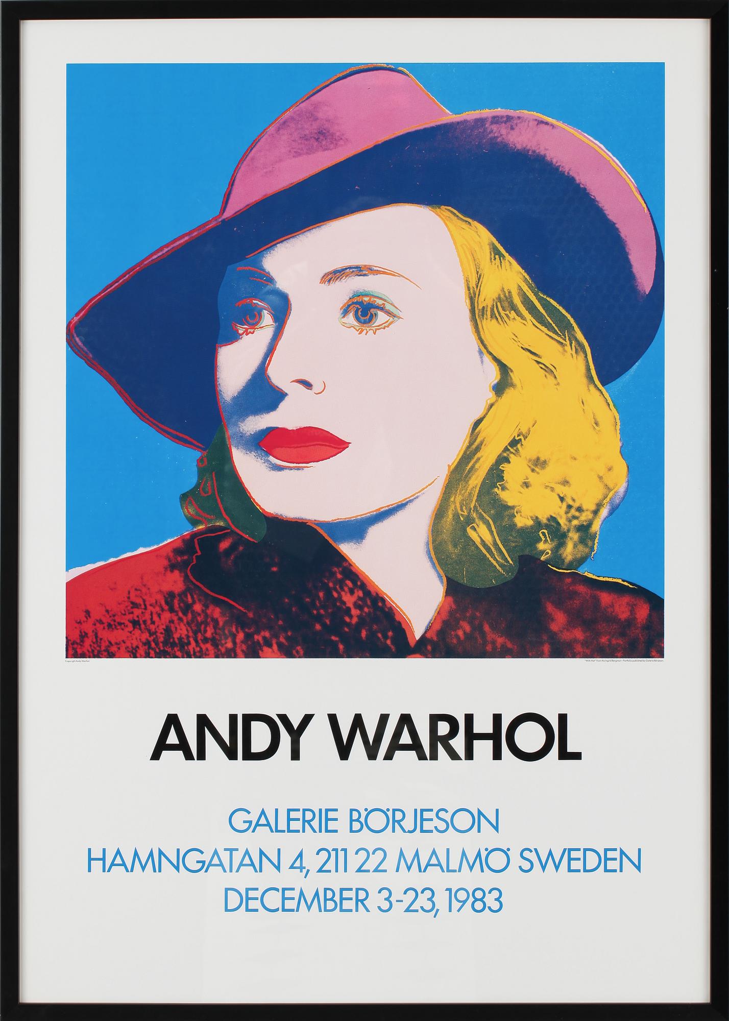 ANDY WARHOL, efter, affisch, Galerie Börjeson, 1983.