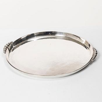 A sterling silver tray, mark of Emil Hartmann, Baden-Württemberg, Germany 20th century.