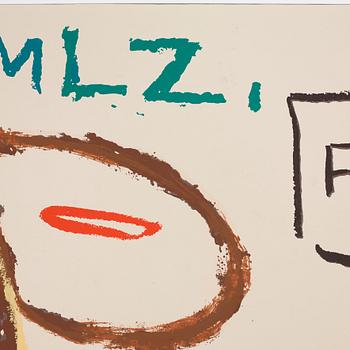 Jean-Michel Basquiat After, "Hollywood Africans in Front of the Chinese Theater with Footprints of Movie Stars".