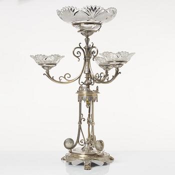 Bordsuppsats, nysilver, Elkington & Co, England, 1862.