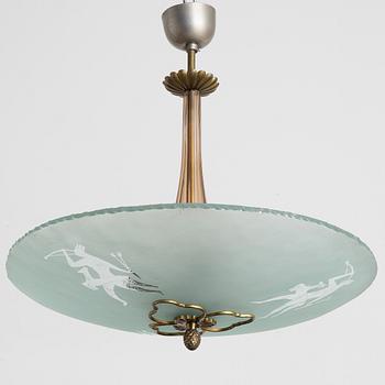 A Swedish Modern ceiling lamp, 1940s.