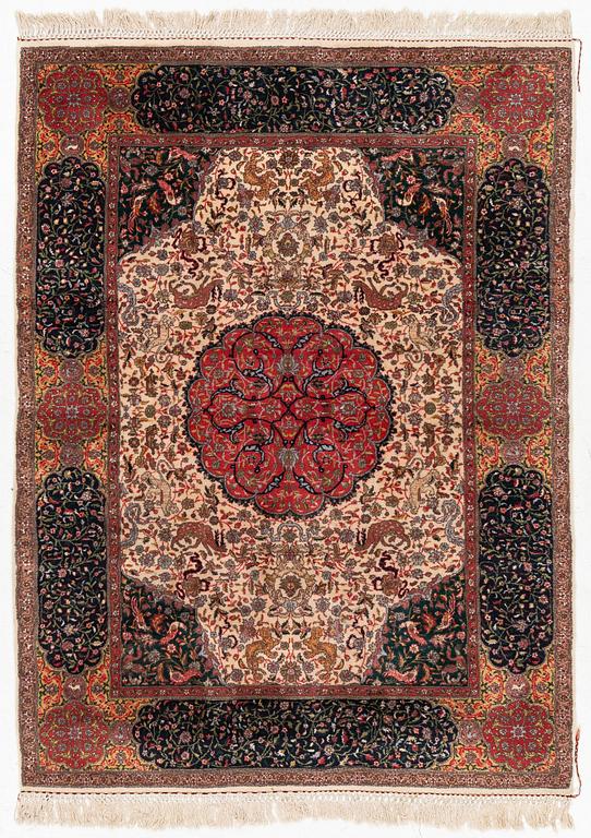 A semi-antique Lahore rug, north India, c 220 x 159 cm .
