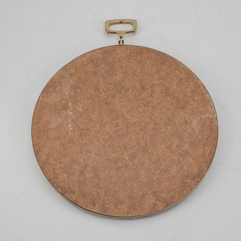 BORDSSPEGEL samt VÄGGSPEGEL. Mässing, 1900-tal.