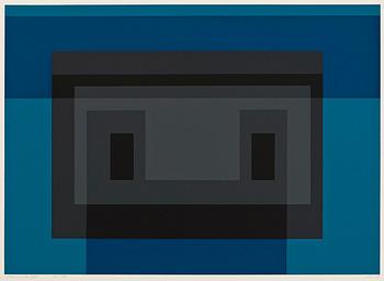 JOSEF ALBERS, 9 färgserigrafier, signerade med blyerts, daterade 1966, numrerade 103/200.