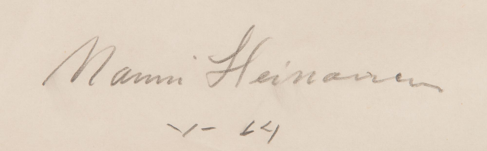 Mauri Heinonen, mixed media on paper, signed and dated -64.