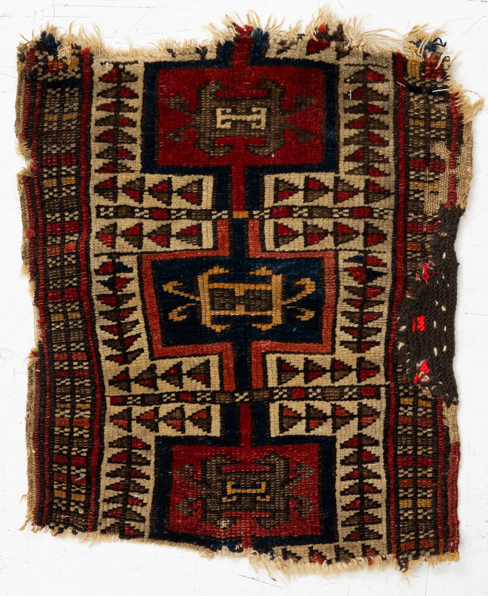 Antique Yastik fragment, central Anatolia, approx. 47 x 40 cm.