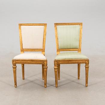 Chairs, 6 late Gustavian, circa 1800.