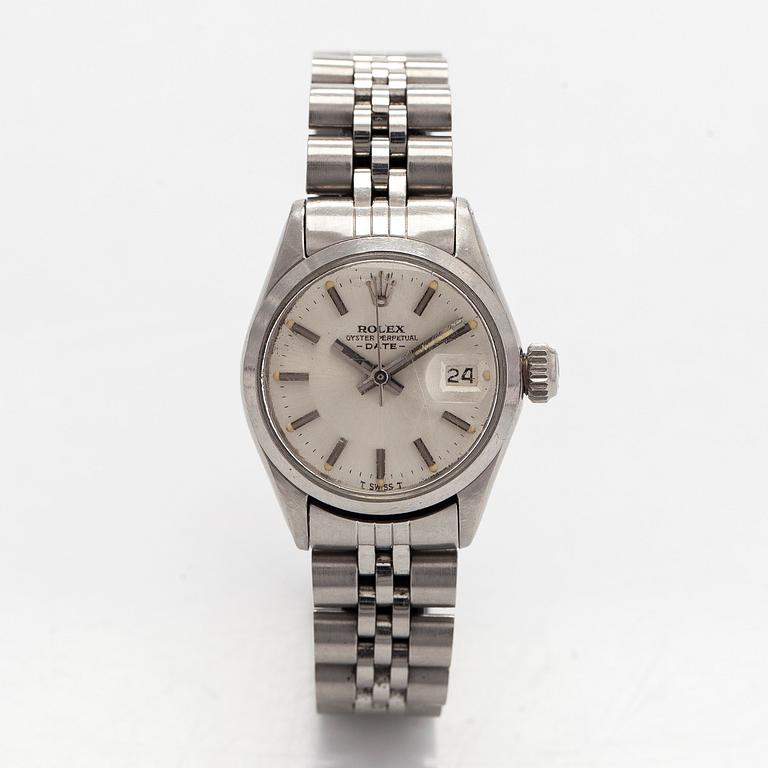 Rolex, Oyster Perpetual Date, armbandsur, 25 mm, stål, automatisk.