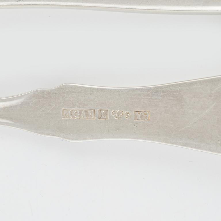 Eric Löfman, bestickservis, 55 delar, silver, modell Uppsala, MGAB, Lidköping bl a 1968.