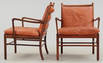 A pair of Ole Wanscher 'Colonial Chair, PJ 149', Poul Jeppesen, Denmark.