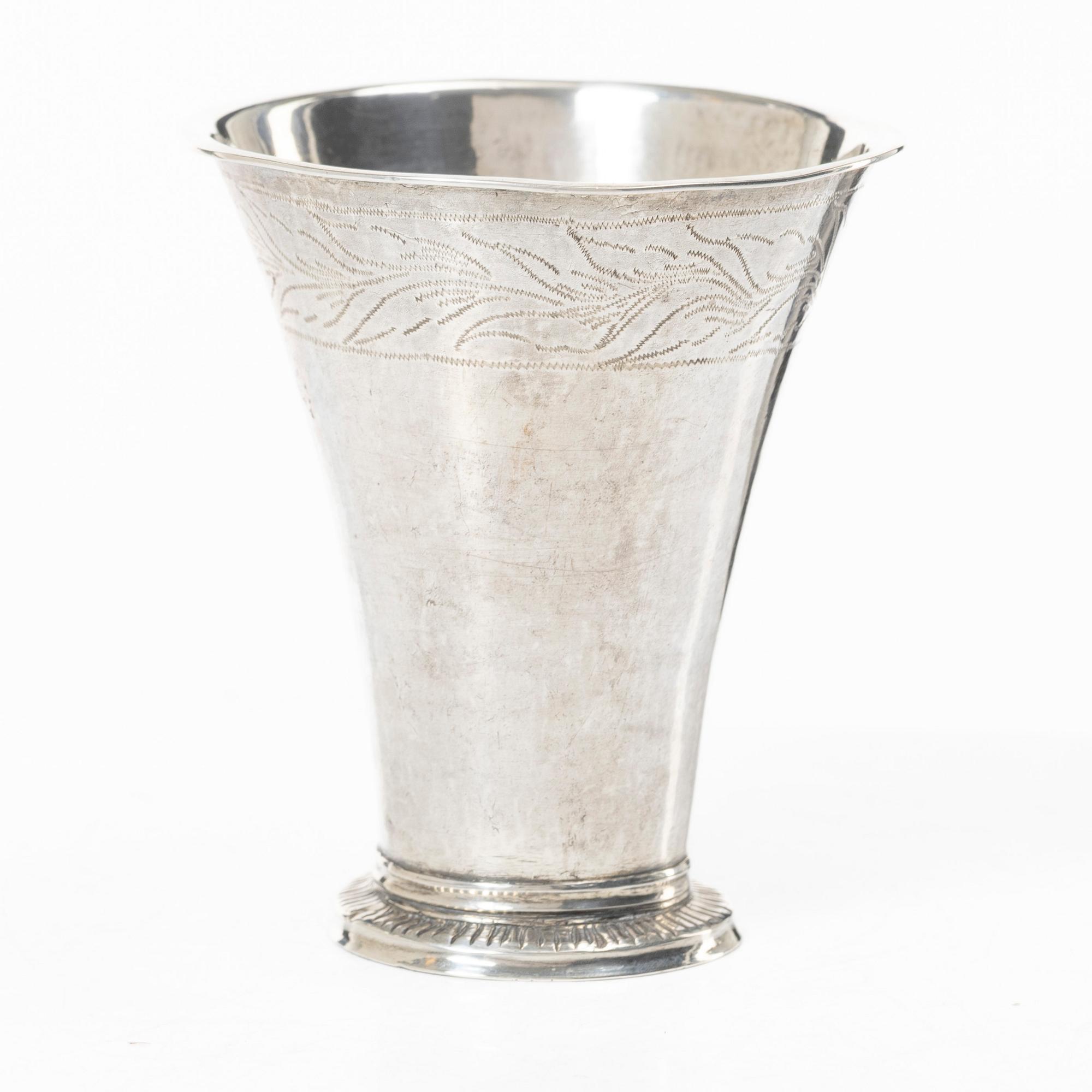 A Swedish silver beaker, mark of Peter Ohlijn, Karlskrona 1796.