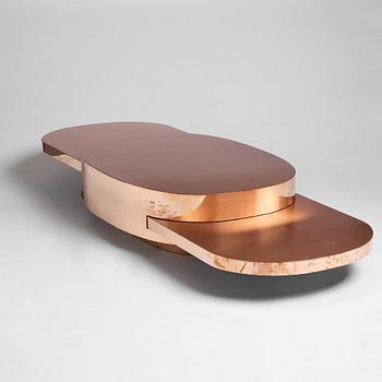 Gabriella Crespi, a low table "Elisse", from the series "New Bronze Age", Gallery Rita Fancsaly, Milan 2015, nr 2 in an edition of 9.