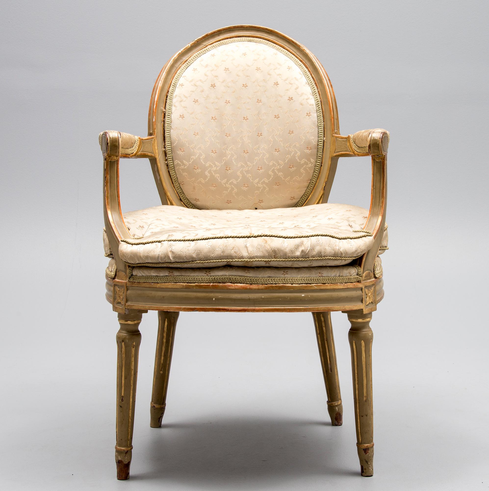 KARMSTOL, Louis XVI-stil, Frankrike 1800-tal.