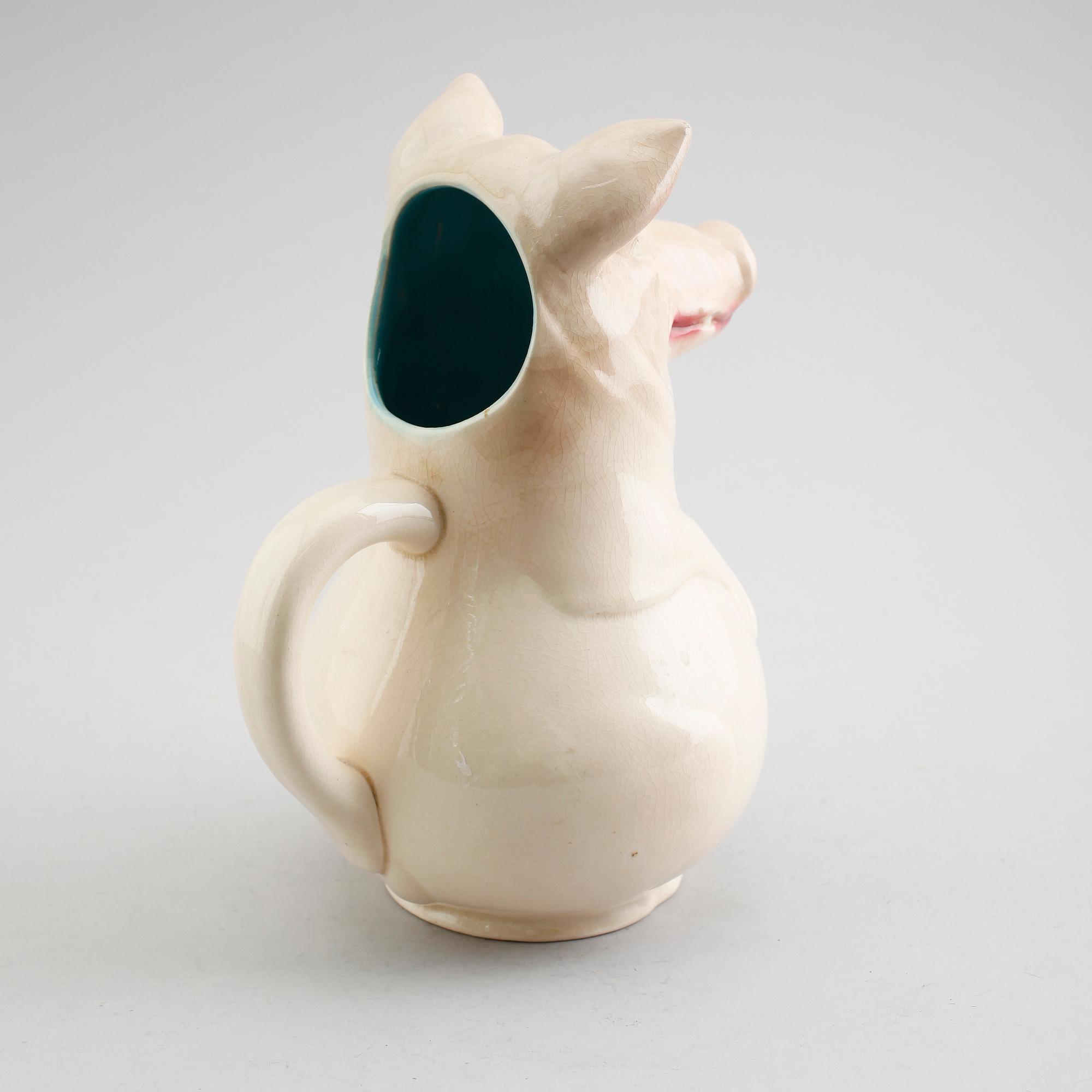 TILLBRINGARE, porslin, Sarreguemines, omkring år 1900.