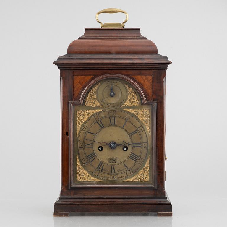 A bracket clock, signed Peter Green, Apenrade. Denmark, 18th century.