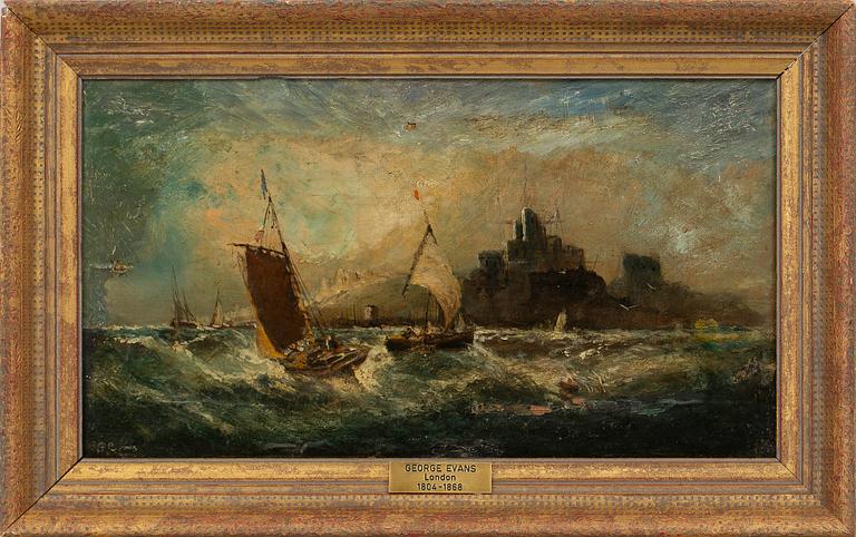 GEORGE EVANS, oil on canvas, signed, ealry 19th century.