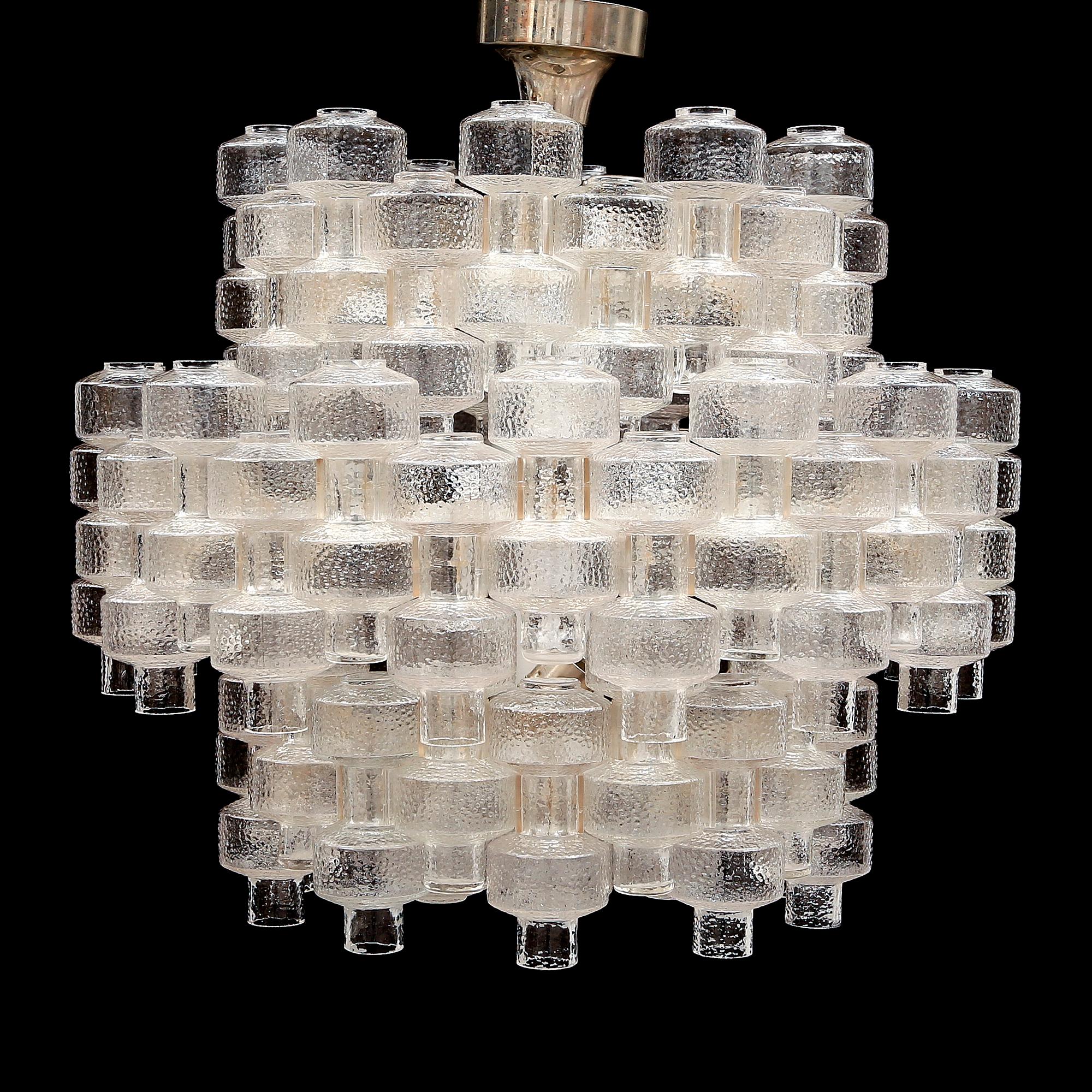 TAKLAMPA, "Festival", Orrefors/Fagerhult, 1900-talets andra hälft. Höjd ca 58 cm.