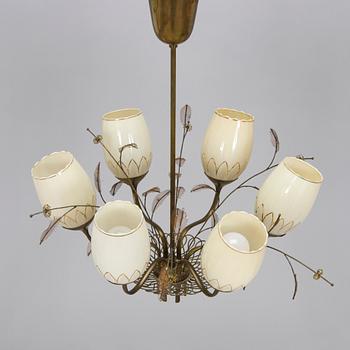 Paavo Tynell, taklampa, modell 9029/6, Taito, 1900-talets mitt.