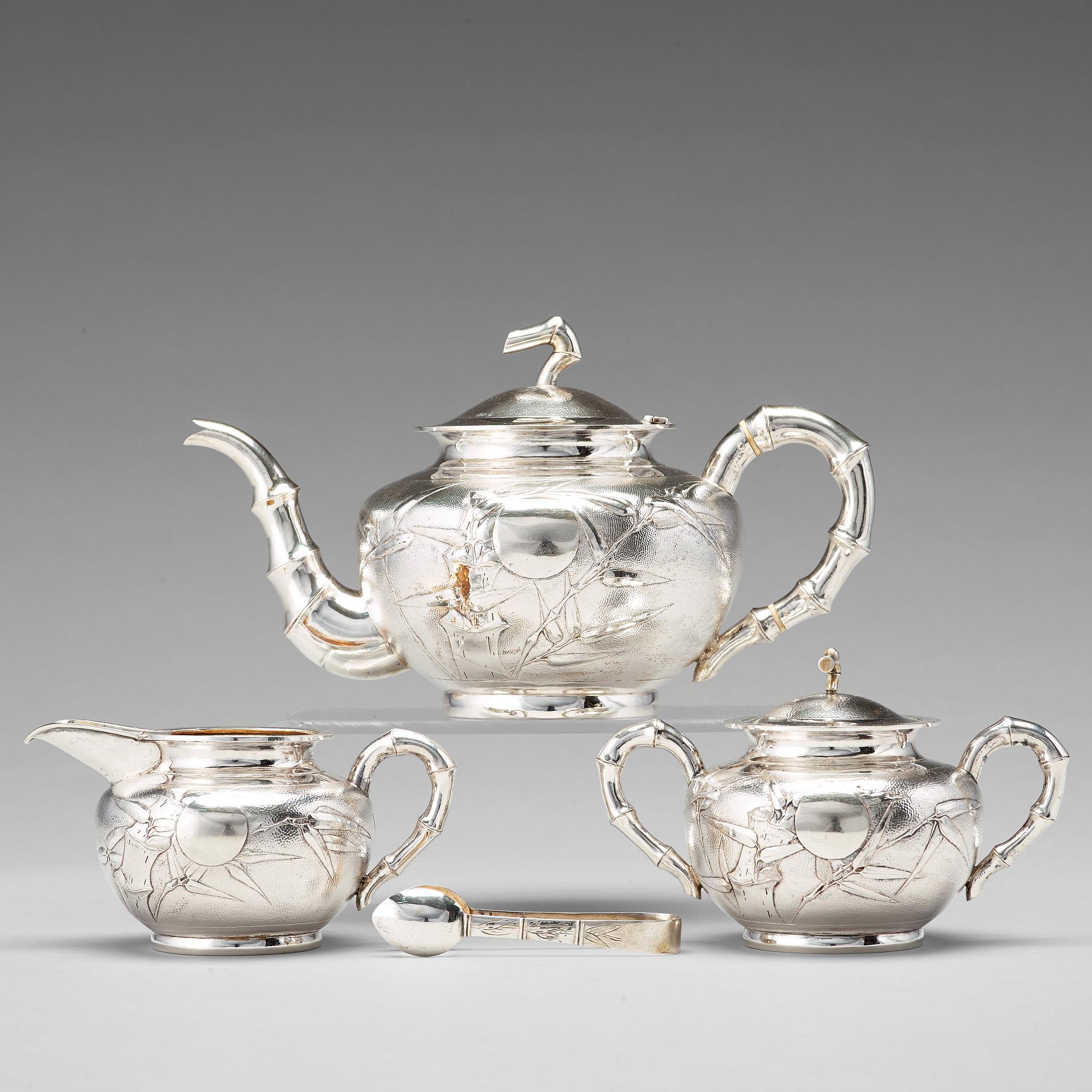 A Chinese silver tea set, early 20th Century.