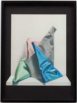 Yrjö Edelmann, "Four paper objects on shelf".