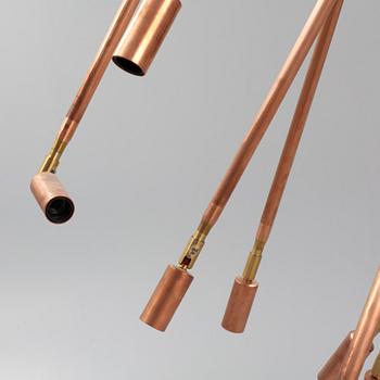 Jonas Bohlin, a 'Kvist 16' copper ceiling light, Örsjö Belysning.