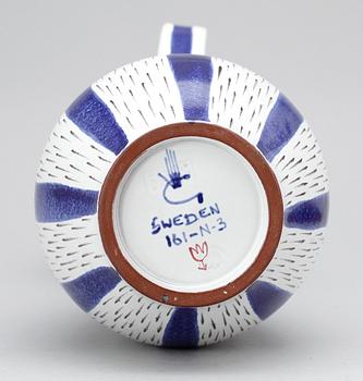 KANNA / VAS, fajans, Stig Lindberg Gustavsberg, signerad med studiohanden.