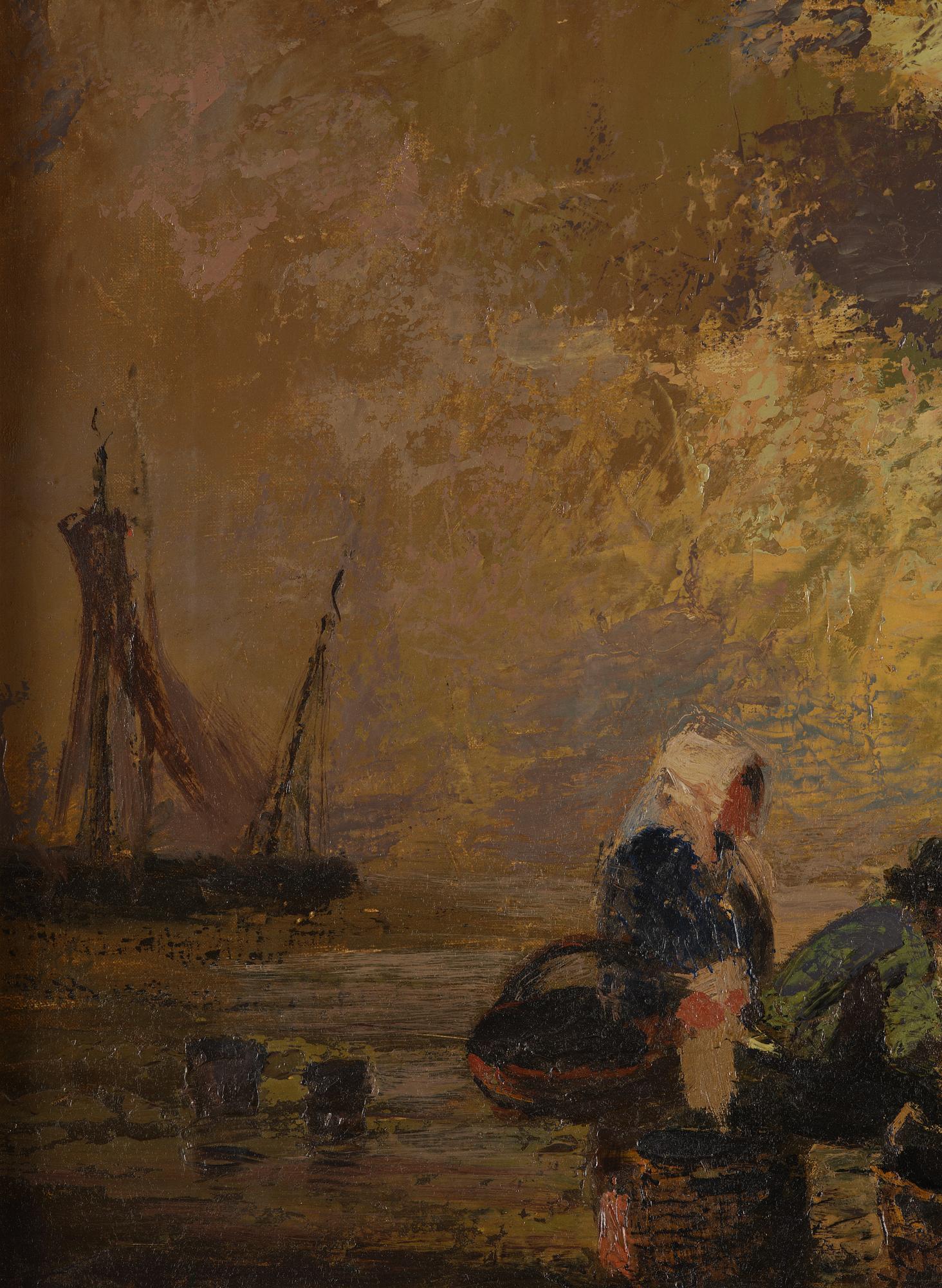 Louis Douzette, Coastal landscape.