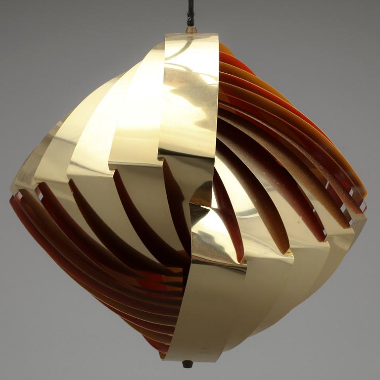 TAKLAMPA, "Konkylie" / "Tivolilampan", Louis Weisdorf, Lyfa, Danmark. 1960-tal. Höjd ca 40 cm.