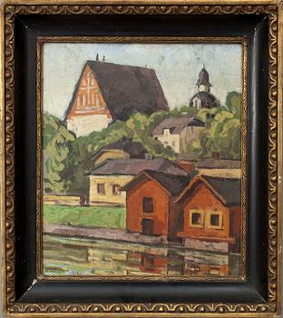 HJALMAR HAGELSTAM, Öljy kankaalle, sign. ja päiv. 1925.