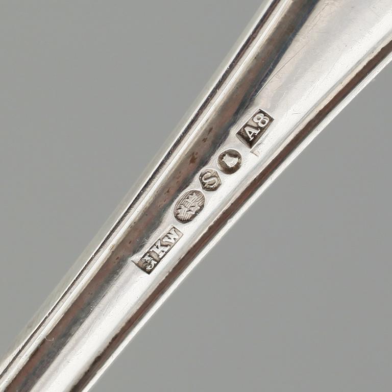 FISKBESTICK, 24 delar, silver, Stockholm 1927. Vikt ca 1173 g.