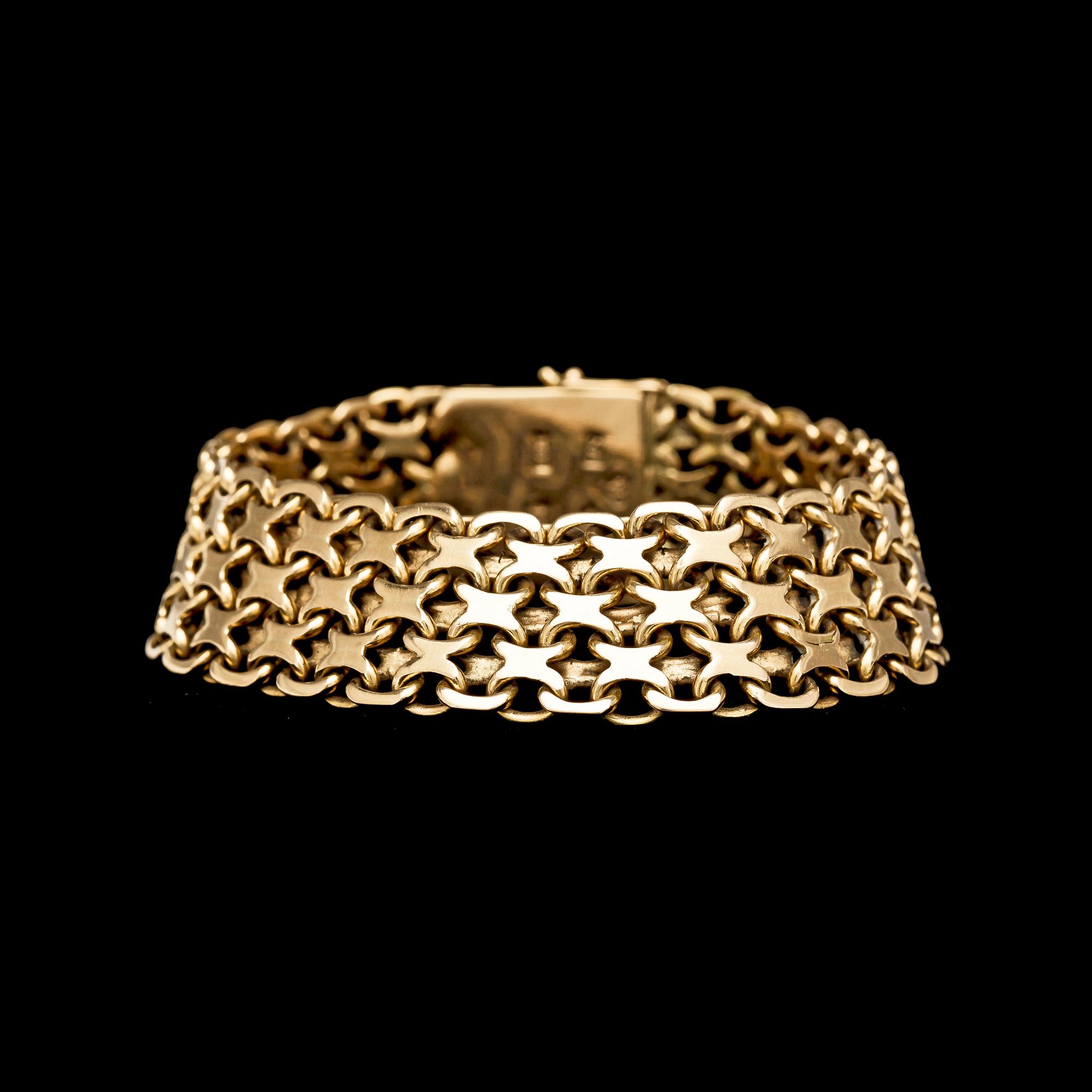 ARMBAND, 18k guld, Stockholm, 1961. Ca 50 g.