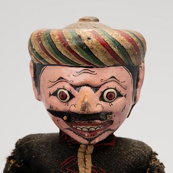 Six theatre dolls from Bali, presumably from the first half of the 20th Century.