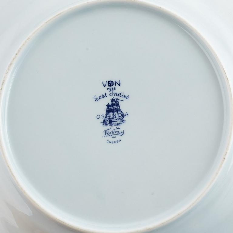 RÖRSTRAND, servis, "Ostindia", 51 delar, porslin och flintgods, varierande tillverkningsår.