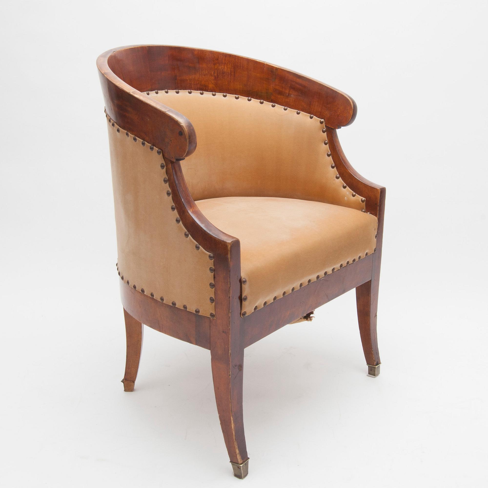 FÅTÖLJ / BERGÈRE, Ryssland, 1800-talets mitt.
