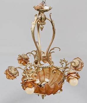 LJUSKRONA, rokokostil, 1900-talets andra hälft. Höjd 75 cm.