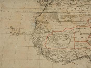 Nolin's map of Africa, "L'Afrique dressee sur les relations", 1740.