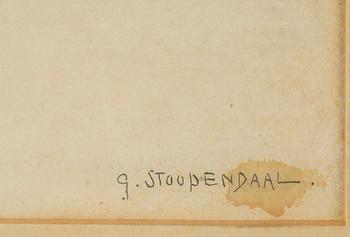 GEORG STOOPENDAAL, watercolur, signed.