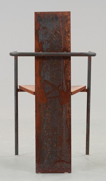 A Jonas Bohlin 'Iron Concrete' chair, Källemo AB, Värnamo 1987.