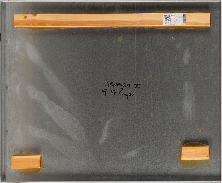 GUNNAR ÅNGER, painted wood and zinc plate, signed and dated -97 verso.