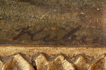 JEAN-BAPTISTE LOUIS HUBERT, tillskriven, akvarell med täckvitt, signerad.