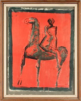 Marino Marini · MARINO MARINI, litografiskt tryck, sign och dat 1955 i trycket.