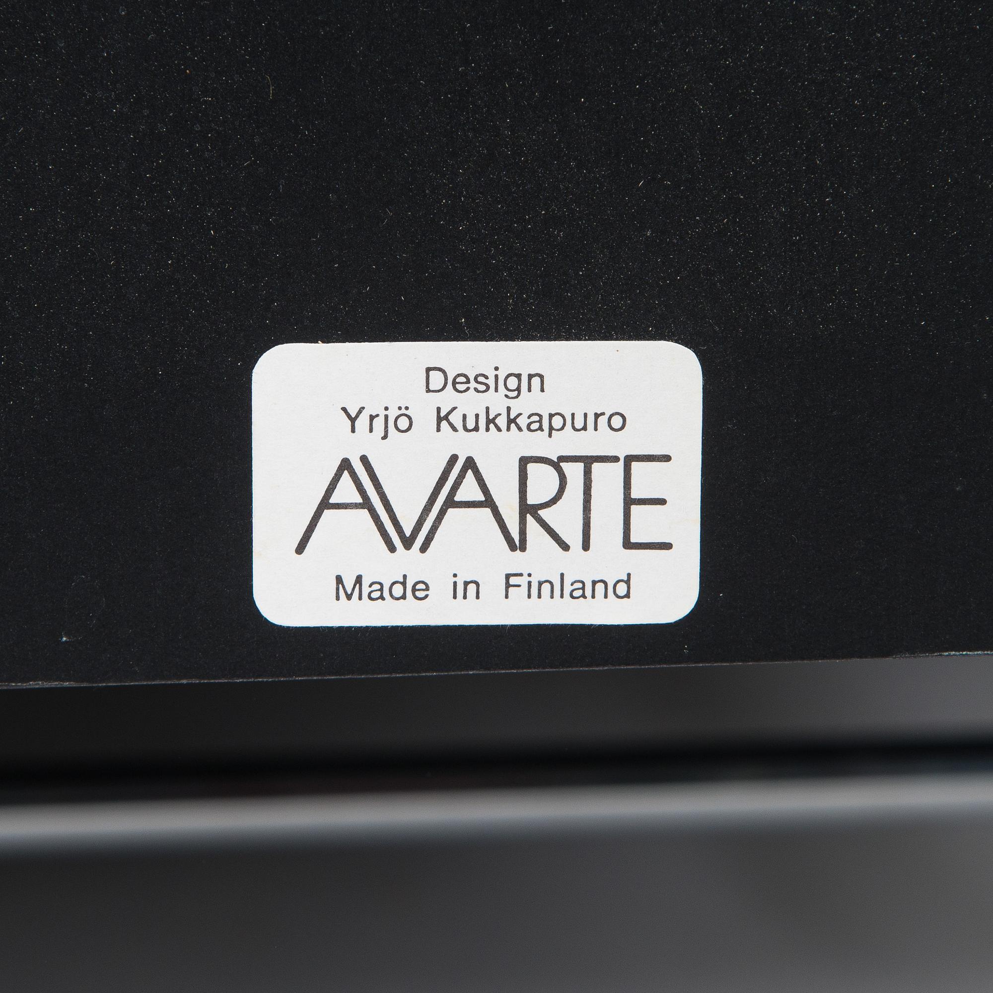 Yrjö Kukkapuro, Nojatuoli, "Experiment", Avarte, 1980-luku.