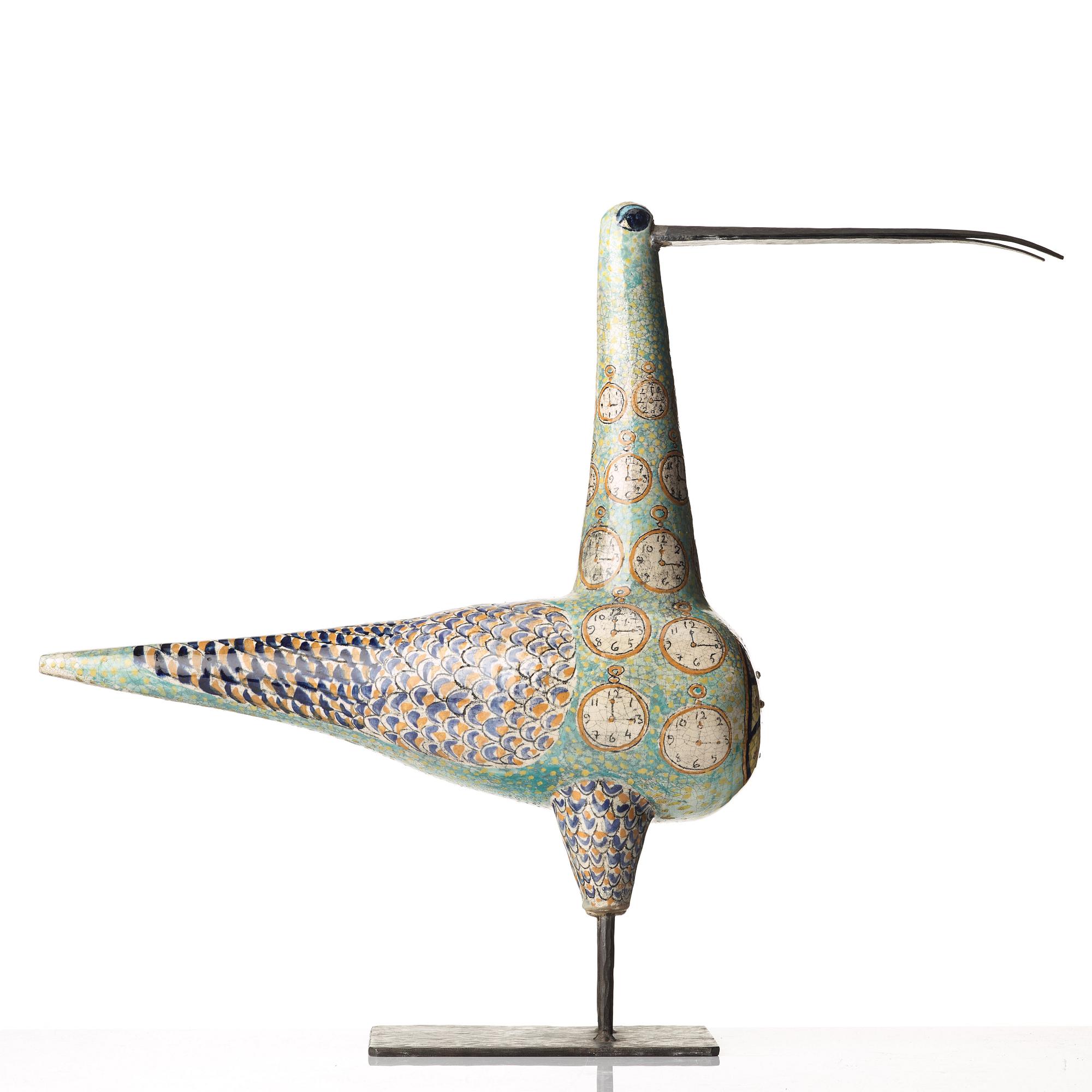 Birger Kaipiainen, a ceramic sculpture of a bird, Arabia, Finland 1958.
