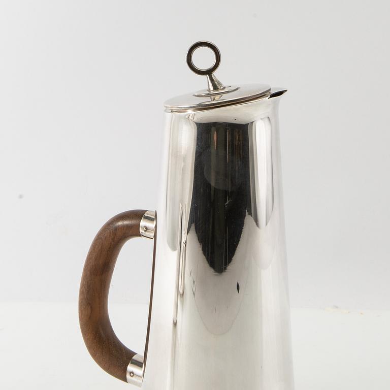 Gustaf Janson, kaffeservis, 3 delar, sterlingsilver, CG Hallberg, Stockholm, 1958.