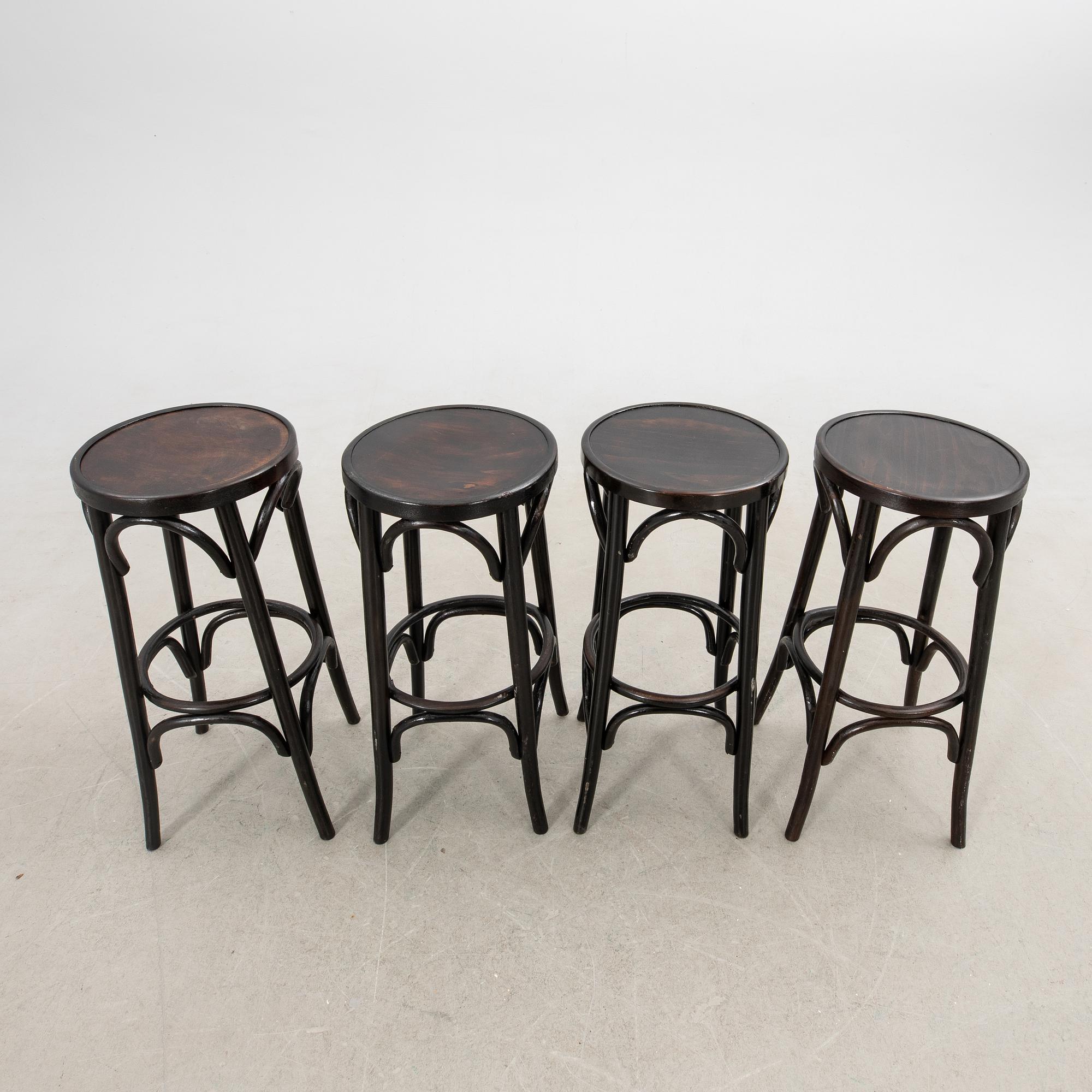 Barstolar, 4 st, 1900-talets första hälft.