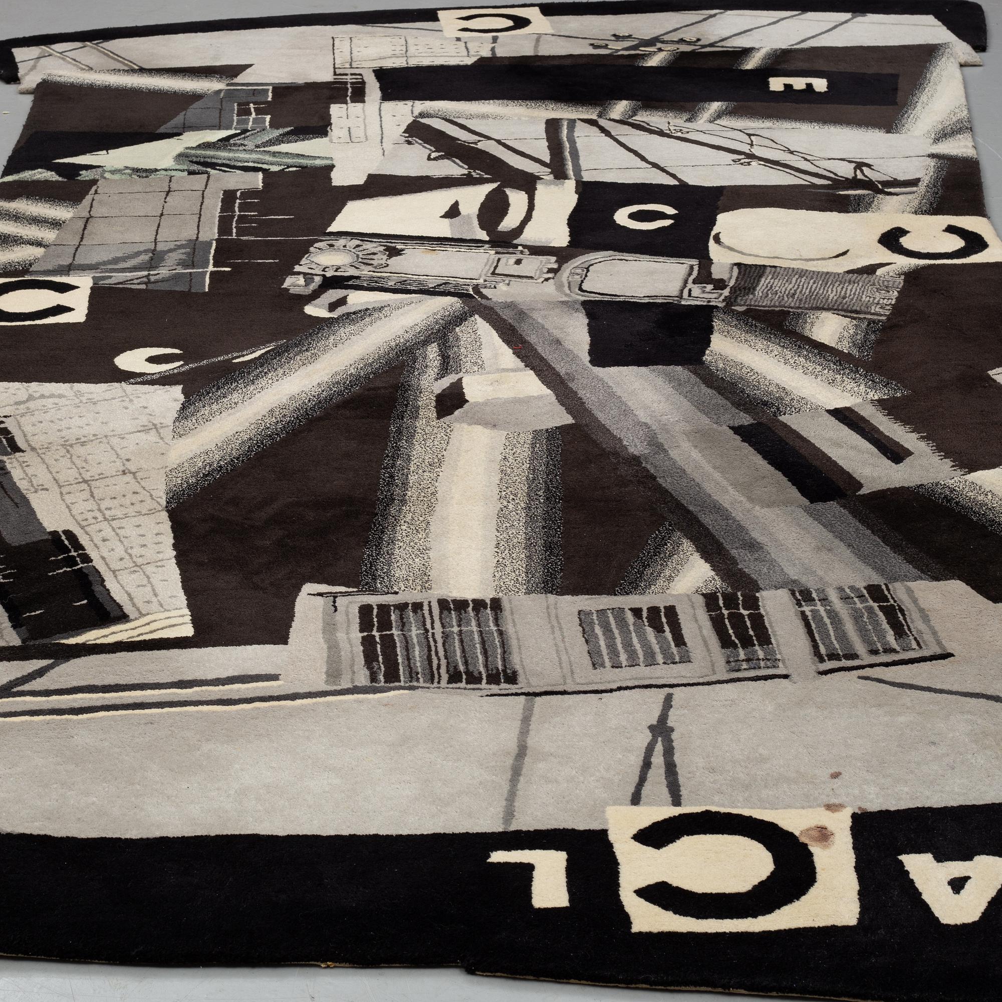 CAROUSCHKA STREIJFFERT, MATTA, "Construktion", handtuftad, konturerad, ca 394 x 242,5 cm.