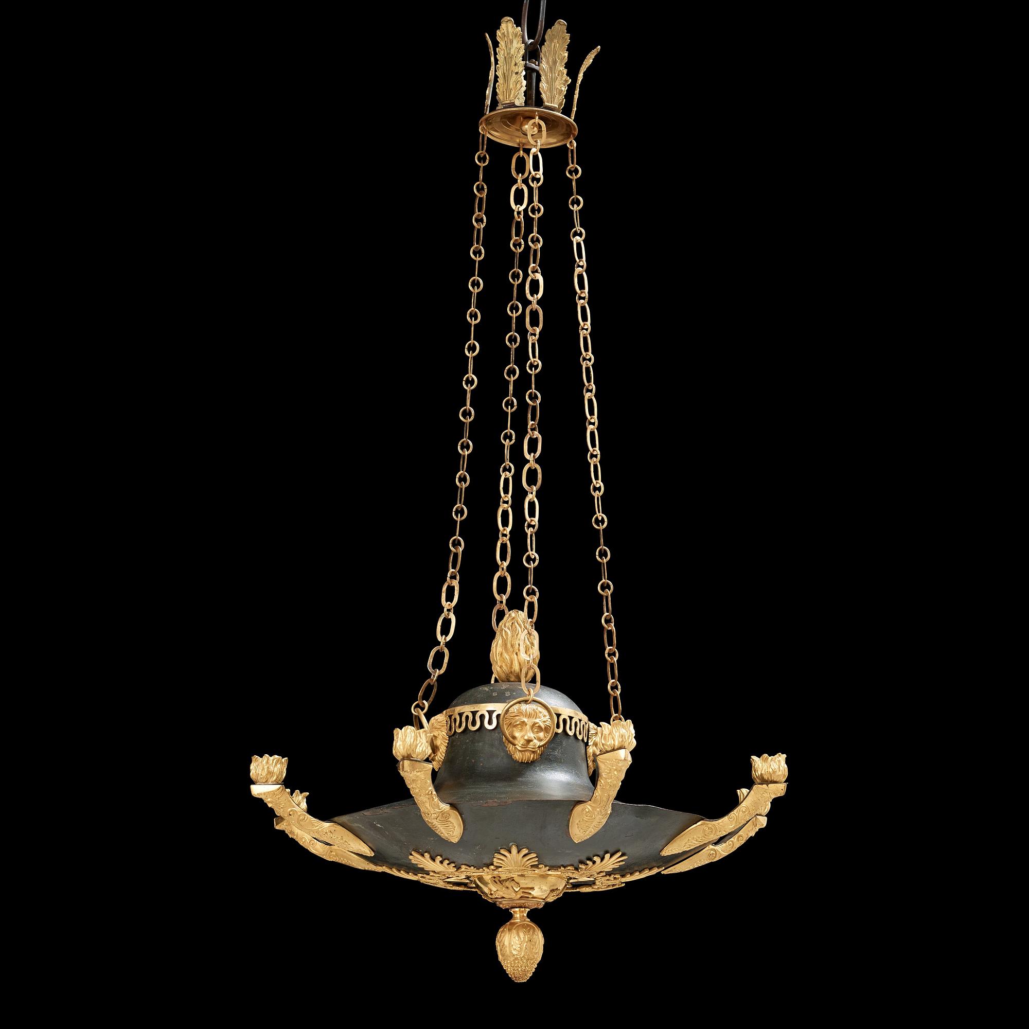 AMPEL, för åtta ljus, Empire, 1800-talets början.