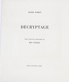 Max Papart, portfolio with 3 etchings in colour, 1977, signed 16/75.